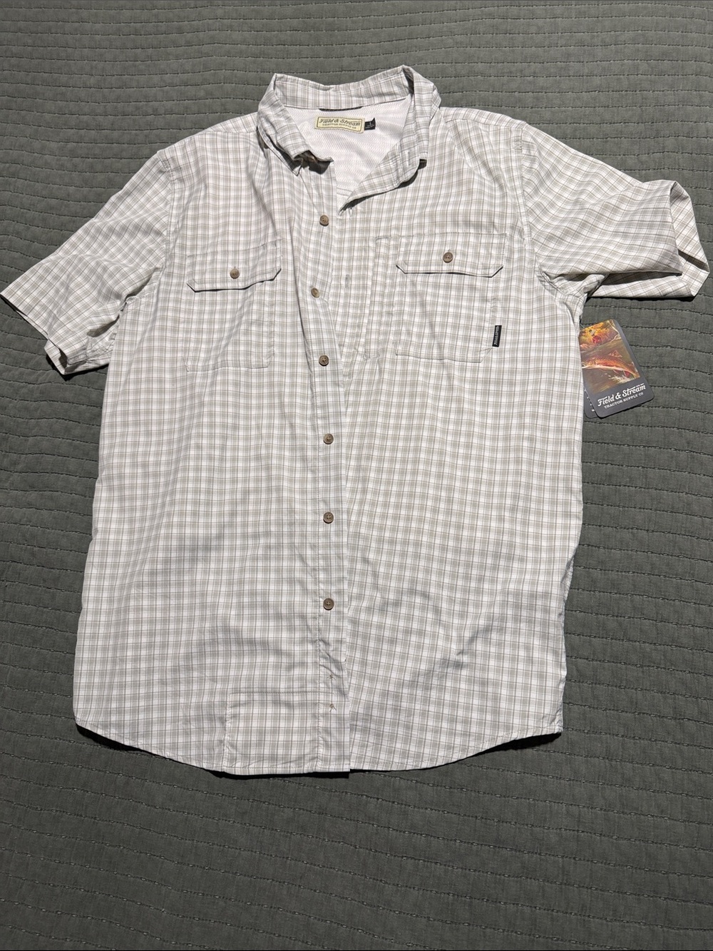 Men’s Field & Stream Short Sleeve Fishing Shirt Size Large New With Tags